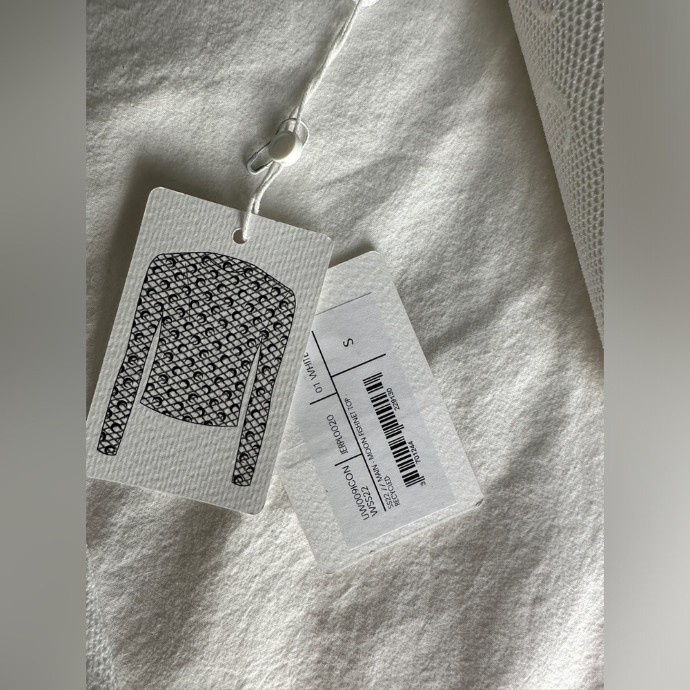 Small Marine Serre White Moon Fishnet Top - Picture 9 of 10